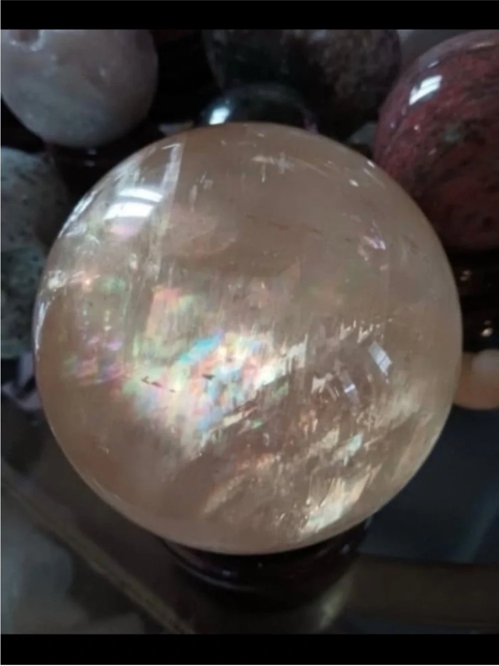 Honey Calcite Sphere HQ RARE FIND